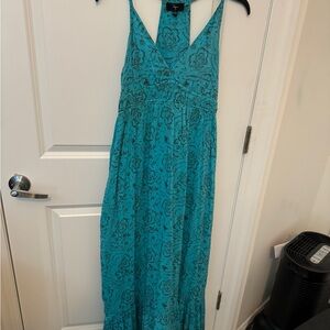 Aqua maxi dress